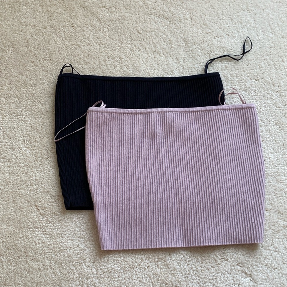 NWOT LA hearts tube crop top DUO